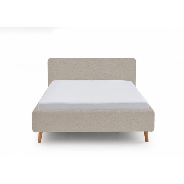 Letto matrimoniale imbottito beige rete non inclusa 180x200 cm Mattis – Meise Möbel-image-3