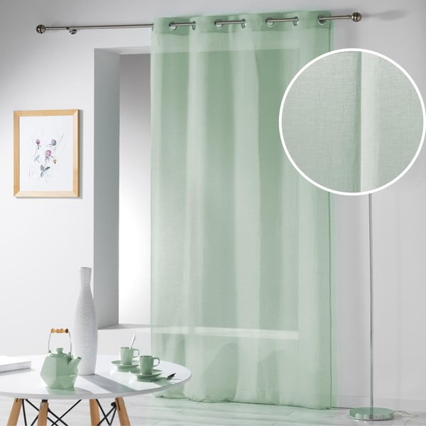 Tenda sottile verde chiaro 140x280 cm Telma – douceur d'intérieur-image-3