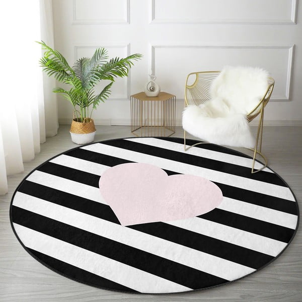 Tappeto per bambini bianco e nero ø 100 cm Comfort - Mila Home-image-3