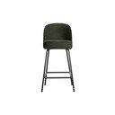 Sgabello da bar verde scuro in velluto (altezza della seduta 64 cm) Vogue – WOOOD