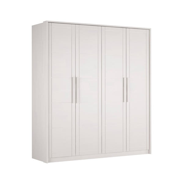 Armadio bianco in faggio massiccio 203x220 cm Timo – Olivia Living