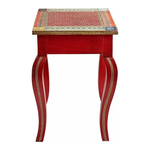 Tavolino in legno di mango rosso Vito - Støraa-image-1