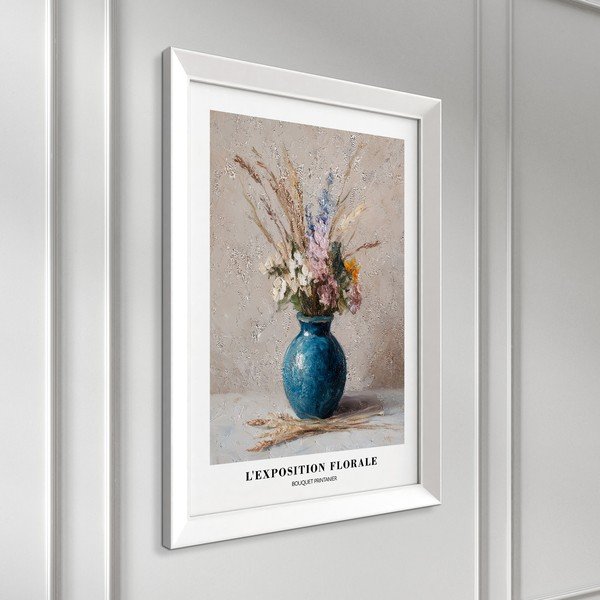 Dipinto stampato con cornice inclusa 56x75 cm Blue Vase – Styler-image-3