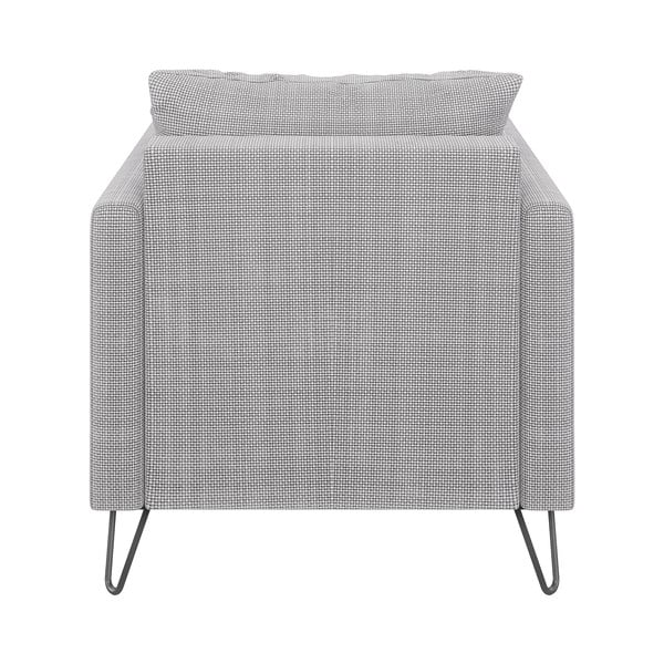 Poltrona grigio chiaro con rivestimento in ciniglia Freya – Ropez-image-2