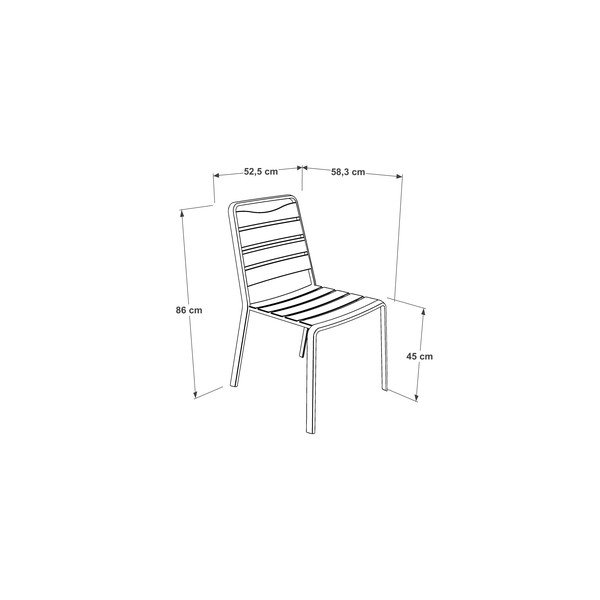 Set di 4 sedie da giardino in metallo bianco Spring - Ezeis-image-3
