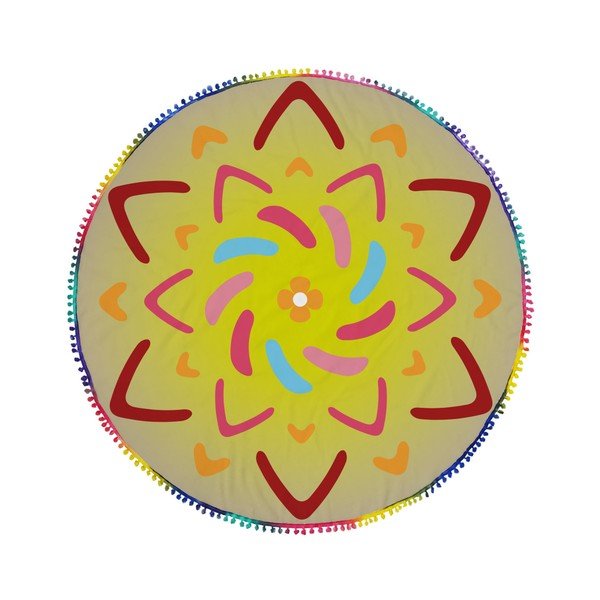 Kruhová plážová osuška La Chanta Kema Round Beach Towel, ⌀ 1,5 m