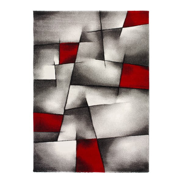 Tappeto rosso e grigio , 120 x 170 cm Malmo - Universal