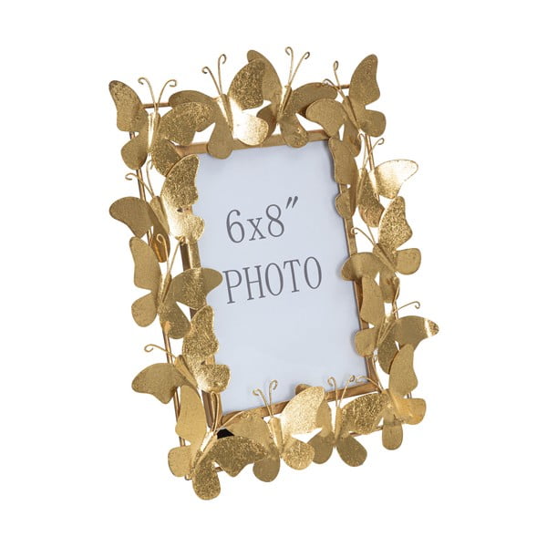 Cornice in metallo color oro 28x30,5 cm Butterfly - Mauro Ferretti-image-2