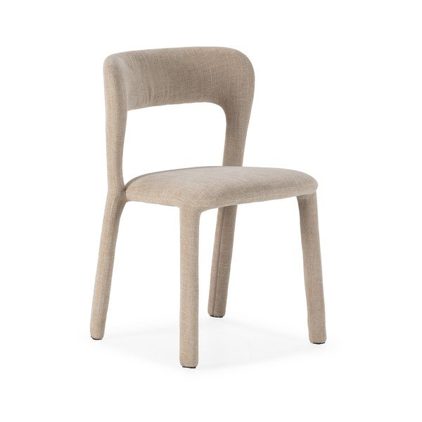 Sedia da pranzo beige imbottito Lilia – MOME