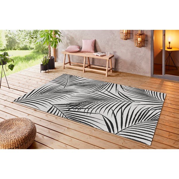 Tappeto per esterni nero e grigio Flora, 120 x 170 cm - Ragami-image-1