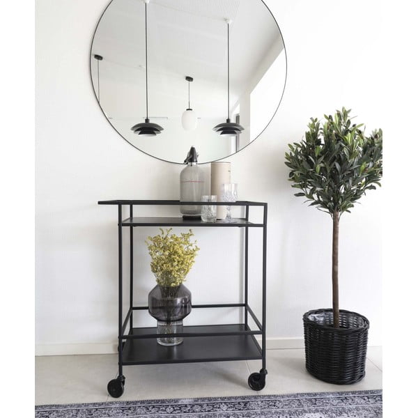 Carrello bar nero con struttura in acciaio Vita - House Nordic-image-1