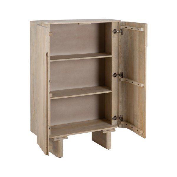 Mobiletto in legno di mango colore naturale 90x138 cm Batel - Ixia-image-2