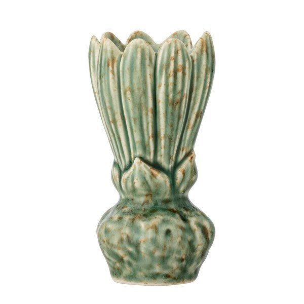 Vaso verde in gres (altezza totale 12 cm) Cyrill – Bloomingville