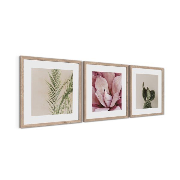 Set di dipinti stampati con cornice inclusa 3 pz 30x30 cm Fresh – Styler-image-4