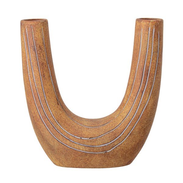 Vaso in terracotta marrone fatto a mano Balduin - Bloomingville-image-2