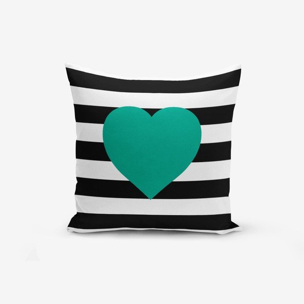 Federa in misto cotone verde a righe, 45 x 45 cm - Minimalist Cushion Covers