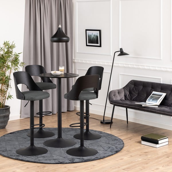 Set di sbagelli da bar grigio scuro con altezza regolabile 2 pz (altezza della seduta 84 cm) Lucy – Actona-image-1