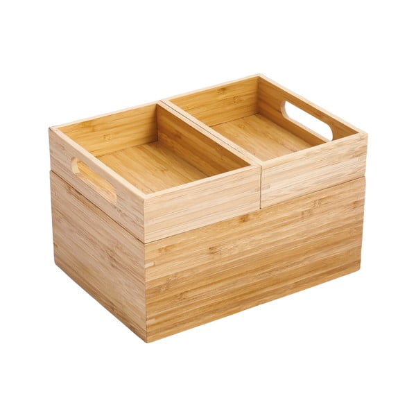 Organizer da bagno di colore naturale in bambù per cosmetici Isalys – MSV-image-3