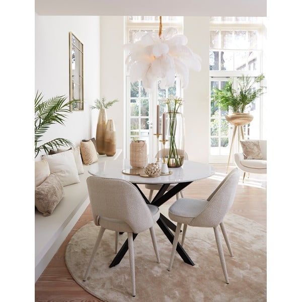 Sedia da pranzo beige Djeslin - Light & Living-image-1