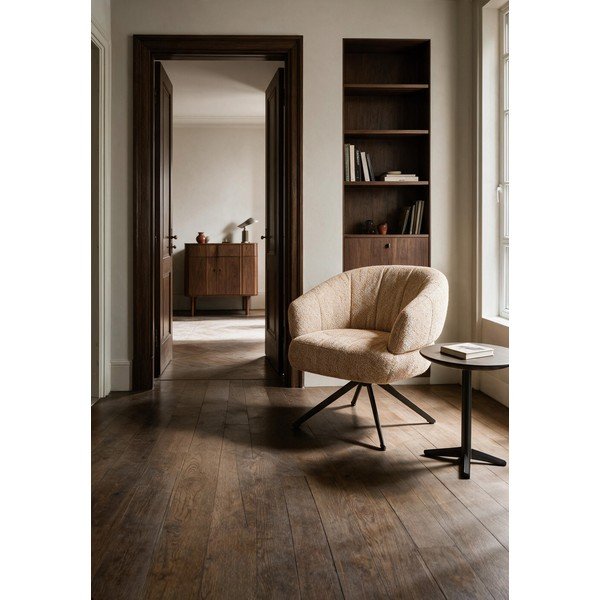Poltrona color senape girevole Saga – MOME-image-1