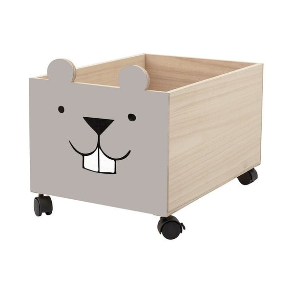 Scatola portaoggetti per bambini in legno su ruote Elene - Bloomingville Mini