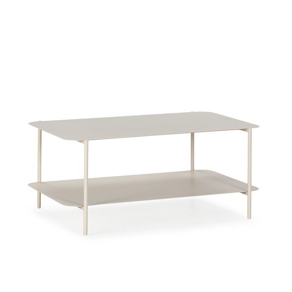 Tavolino da salotto color crema in metallo 58x90 cm Beatrix – MOME