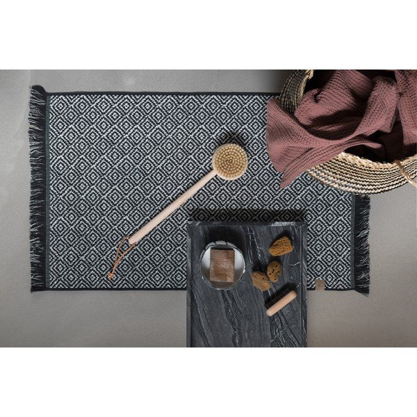 Tappetino per il bagno nero in tessuto 50x80 cm Morocco – Mette Ditmer Denmark-image-1