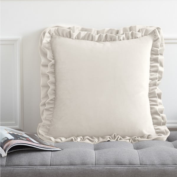 Cuscino decorativo in velluto 43x43 cm Velvet Double Frill – Catherine Lansfield-image-1