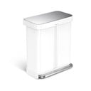 Contenitore per rifiuti in acciaio bianco 58 l - simplehuman