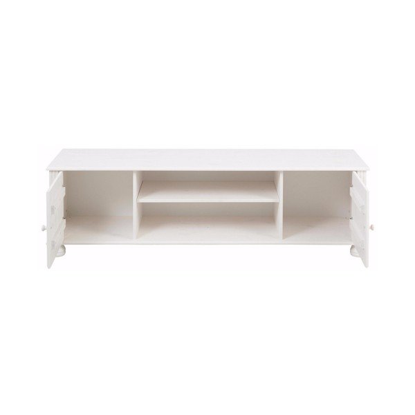 Set da salotto bianco a tre pezzi in legno di pino massiccio Ella - Støraa-image-2