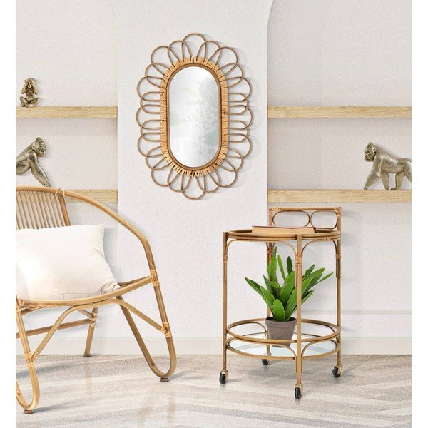 Tavolo da portata in metallo su rotelle ø 51 cm Panama - Mauro Ferretti-image-1