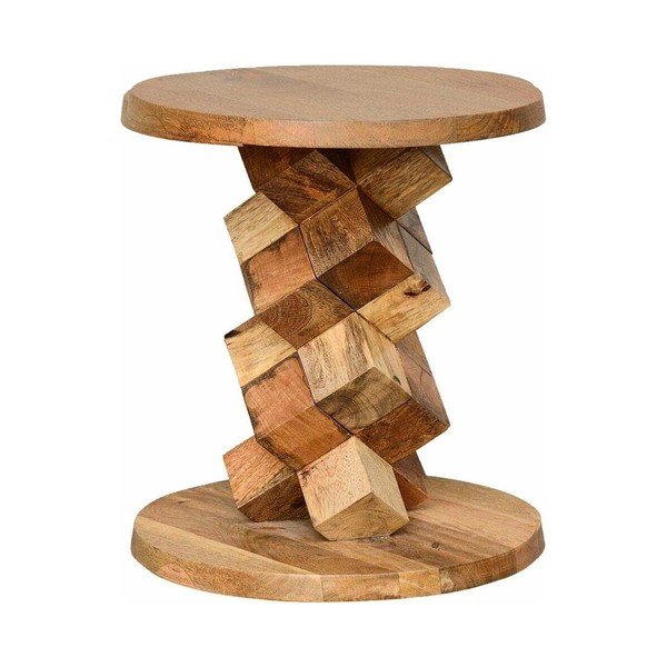 Tavolino in legno di mango Ashland, Ø 40 cm - Støraa