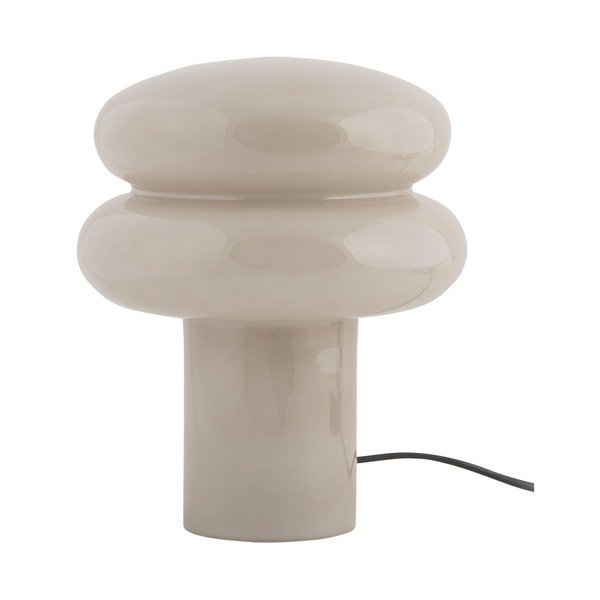 Lampada da tavolo beige in vetro (altezza totale 24 cm) Incesante – Leitmotiv