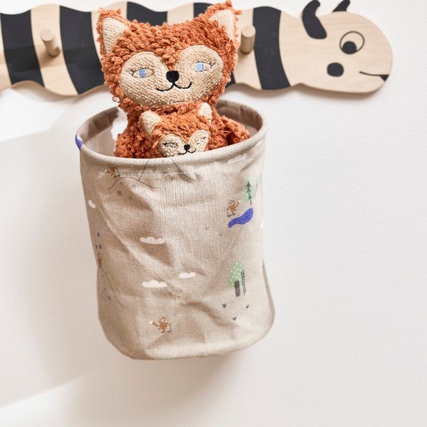 Ceste per giochi in set da bambini beige in tessuto 2 pz ø 18x22 cm Foxy – OYOY Mini-image-1