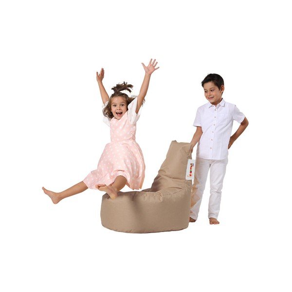 Pouf a sacco per bambini beige Baton – Floriane Garden-image-2