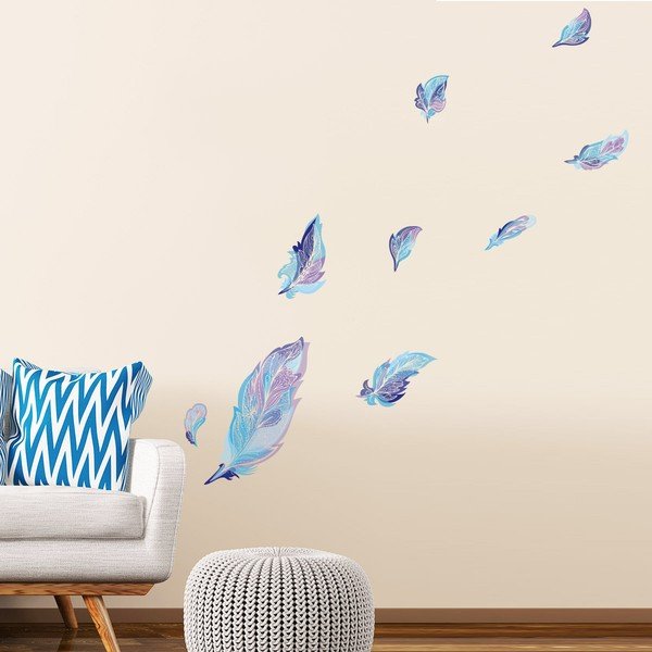 Sada 9 samolepek Ambiance Boho Feathers-image-1