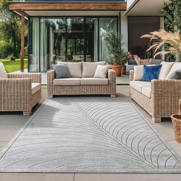 Tappeto da interno/esterno argentato 200x290 cm Nova 1204 – Ayyildiz Carpets-image-1