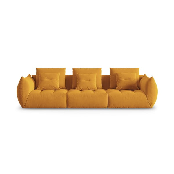 Divano bouclé giallo 332 cm Bloom - Micadoni Home