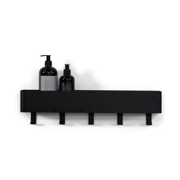 Scaffale da bagno in acciaio nero montato a parete Multi - Spinder Design