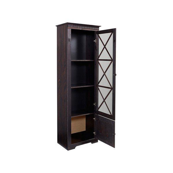 Vetrina in legno di pino marrone scuro 180x35 cm Lisa - Støraa-image-2