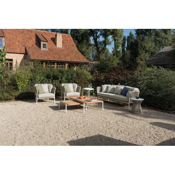 Tavolo da giardino in teak 75x68 cm Omer - Diphano-image-3