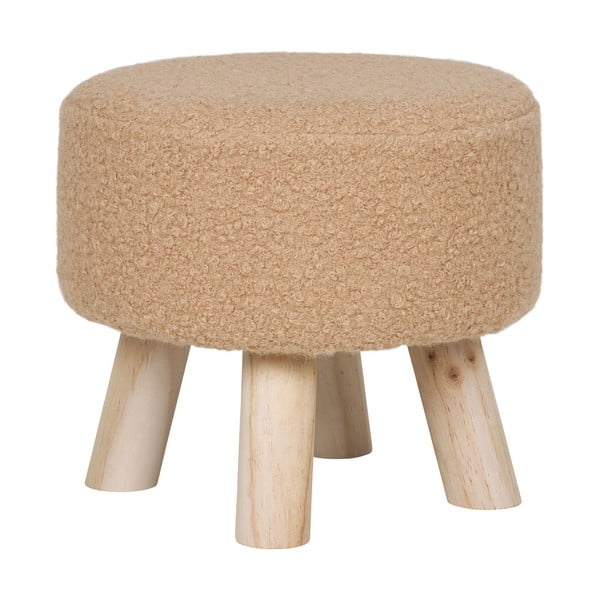 Pouf in tessuto bouclé beige Aberdeen - House Nordic-image-1