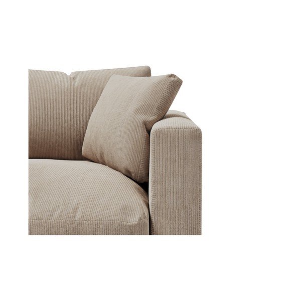 Divano in velluto a coste crema 220 cm Comfy - Scandic-image-4