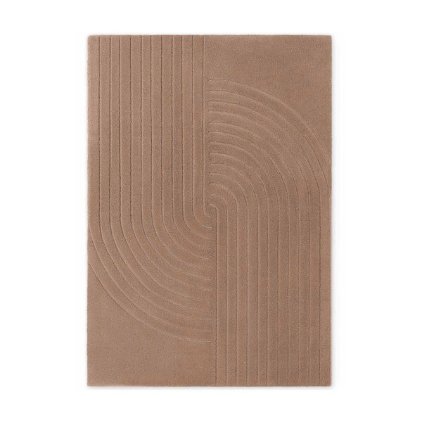 Tappeto beige in lana tessuto a mano 120x180 cm Arcura – Vikosa
