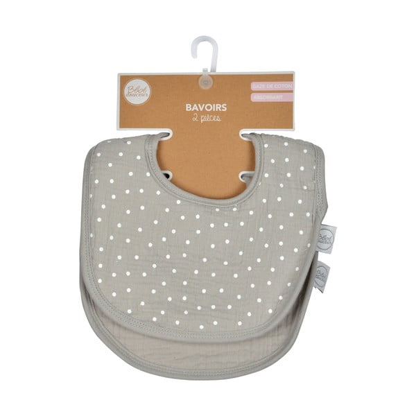Bavaglini di mussola grigi in set da 2 - Bébé Douceur-image-3