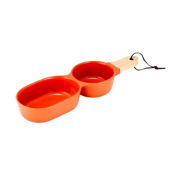 Oranžová dvojitá servírovací porcelánová miska Ladelle Classic