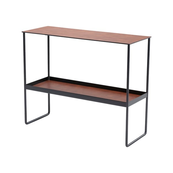 Tavolo consolle marrone cognac in metallo 29x78 cm Bull – LIND DNA