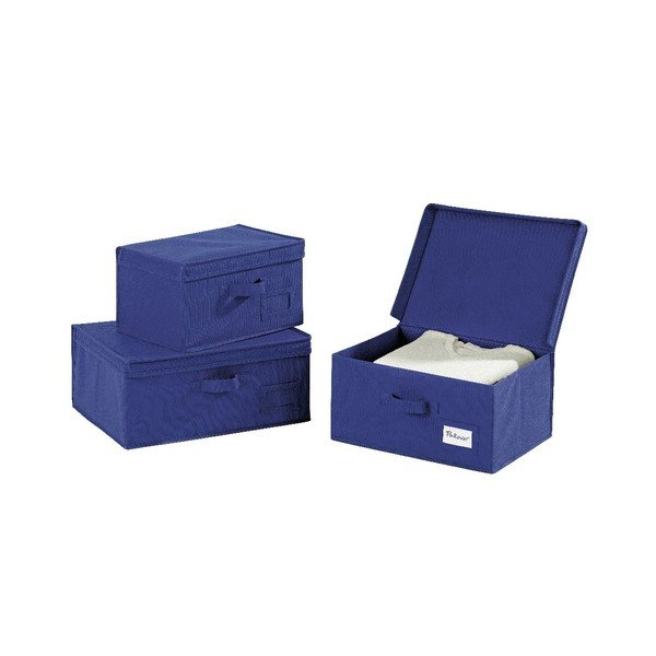 Modrý úložný box Wenko Ocean, délka 39 cm