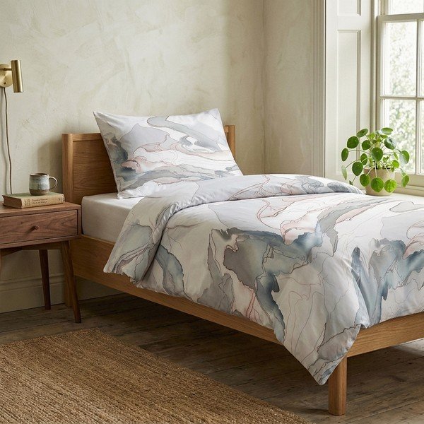 Set copripiumino e federa in cotone per letto singolo 140x200 cm Tramin – Cotton House-image-1