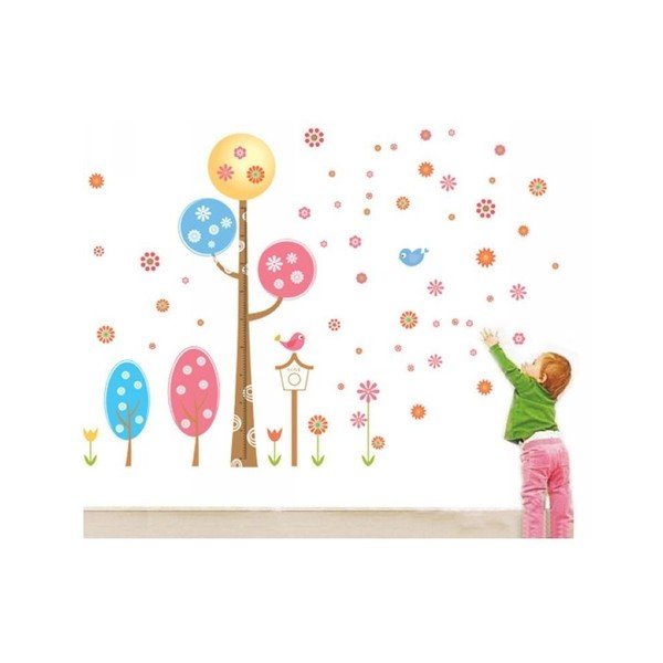 Set di adesivi murali Alberi e fiori rotondi - Ambiance